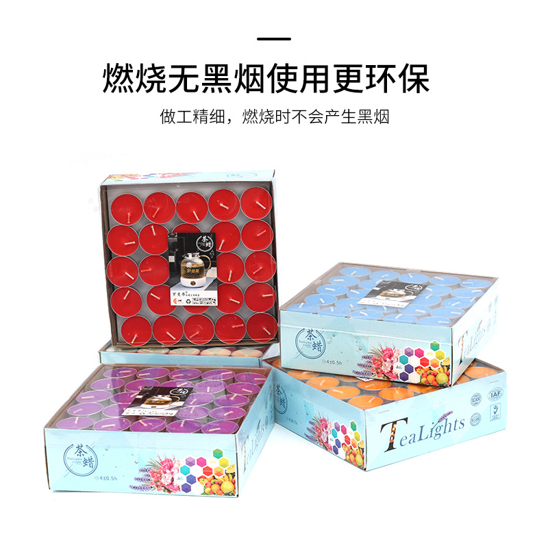 Tea Wax Tea Warmer Home Aromatherapy Small Candles Romantic KTV Birthday Candles Hour Smokeless Butter Wax Wholesale