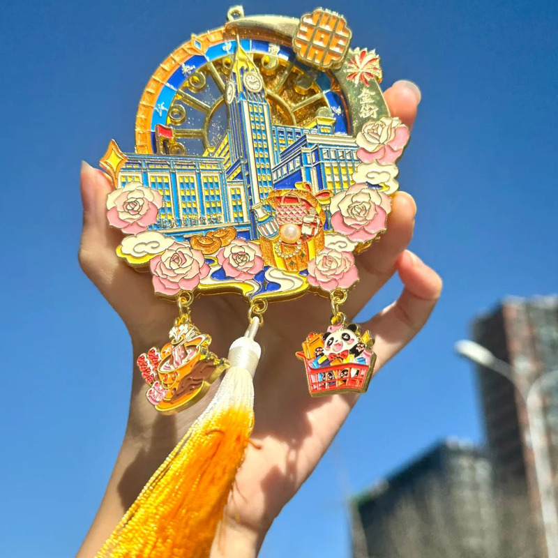 流砂冷蔵庫ステッカーカスタマイズ天津観覧車ステッカークリエイティブ 3D レリーフ景勝地旅行お土産パーソナライズされたデザイン|undefined