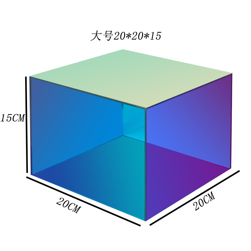 다채로운 아크릴 상자 대형