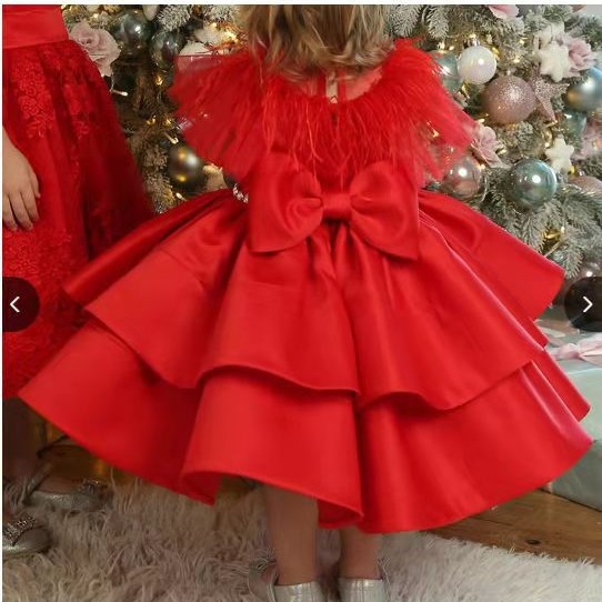 106059819@qq.com Kindergeburtstag, Prinzessinnenkleid für Blumenmädchen in Rot für Hochzeiten, Tutu-Kleid für Klavierauftritte von Babys, Kleinkind_voghion.com