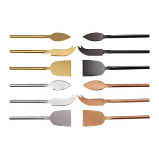 Cross-Border Stainless Steel Three-Piece Cheese Knife Cheese Fork Knife Butter Scraper Cream Spreader Kitchen Baking Knife
