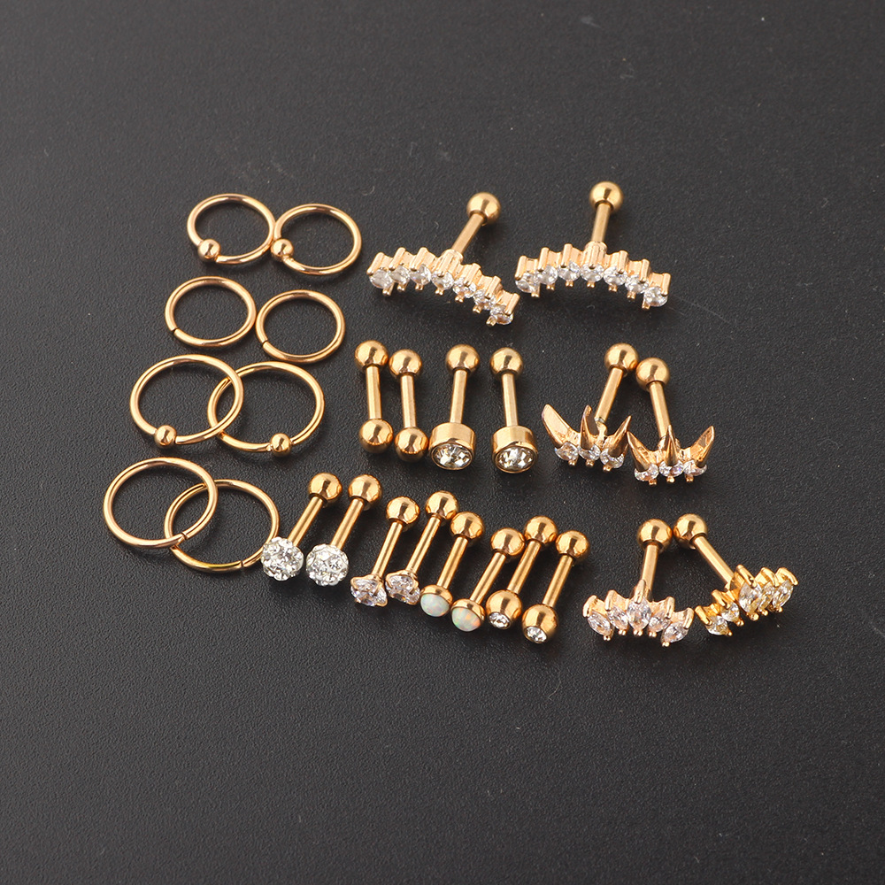 Labret piercing jewelry detail image