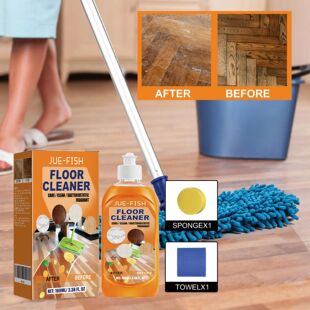 Jue-Fish Floor Cleaner Household Floor Decontamination, Descaling, Polishing and Brightening Tile Cleaner