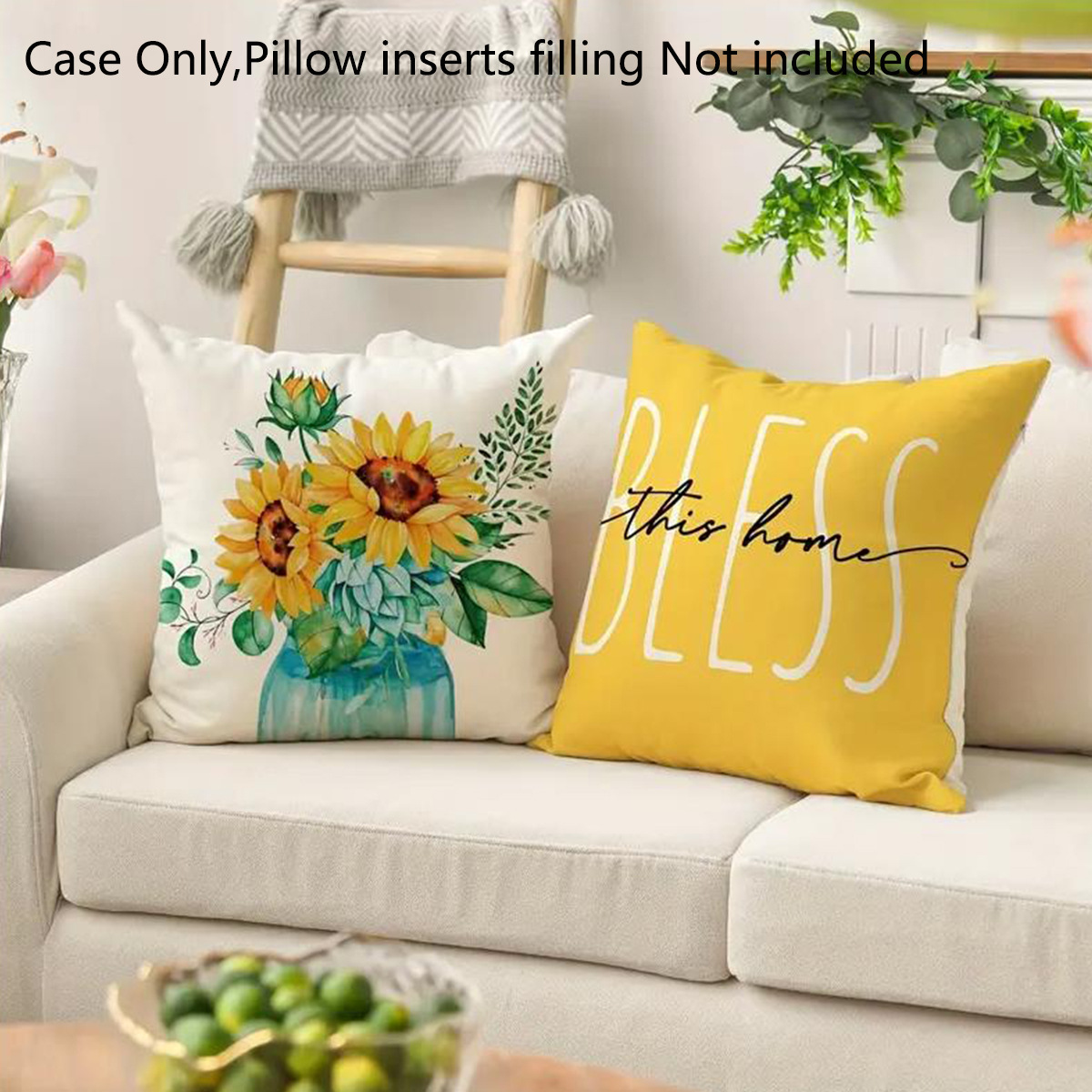 Flower Pattern   Pillow Case Living Room Bedroom Sofa Decorative Pillow Case_voghion.com