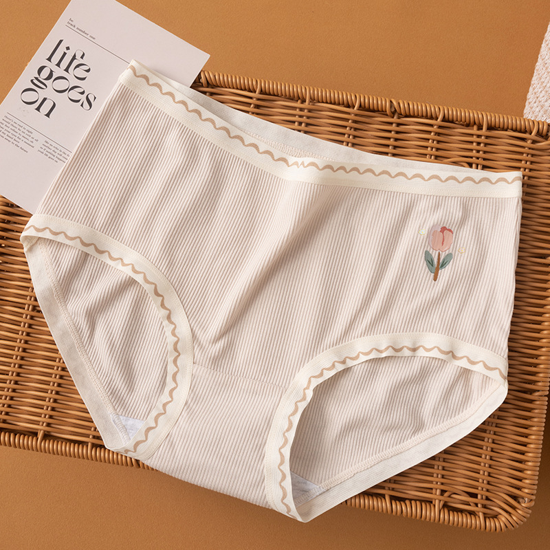 Bragas modales para mujer, algodón, antibacteriano, transpirable, entrepierna, cintura media sin costuras, pantalones cortos triangulares para niña japonesa, bragas para mujer image 7