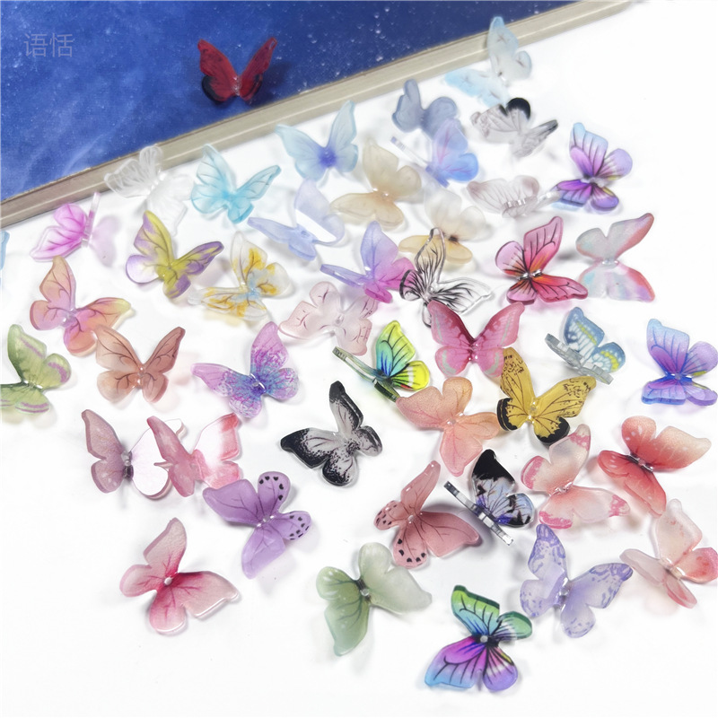 Yitian Explosive Little Red Riding Book Resin Immortal Nail Art Mini Three-dimensional Butterfly ins Style Immortal Nail DIY Jewelry