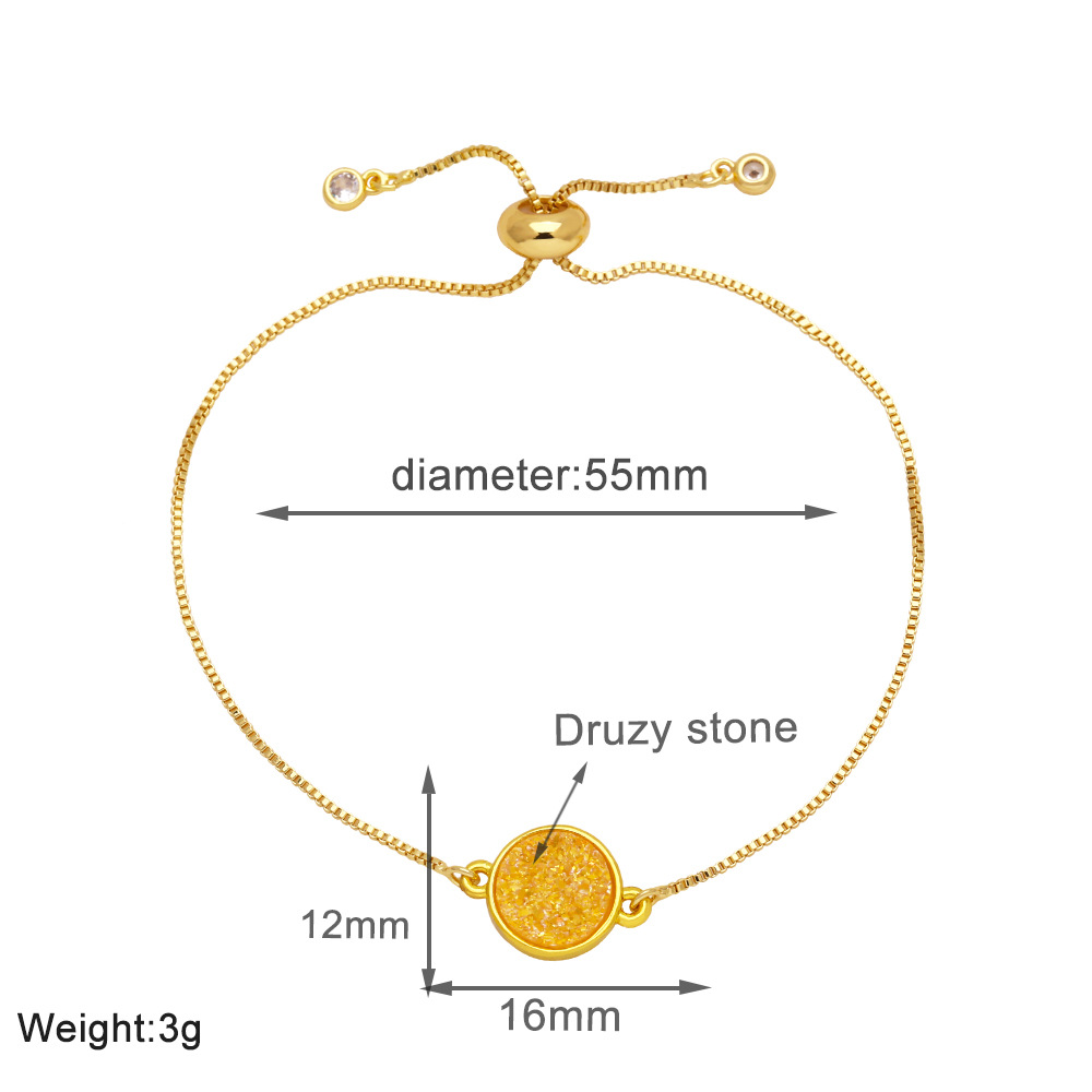 Copper 18K Gold Plated Simple Style Plating Round Bracelets display picture 10