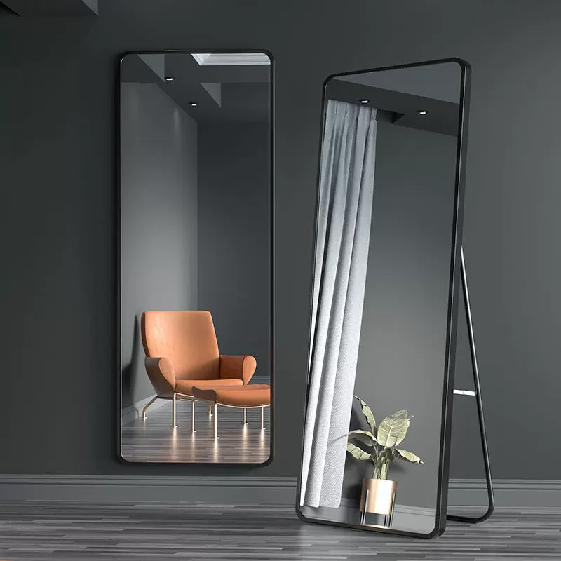 全身镜镜片落地家用卧室试衣女生壁挂墙穿衣镜网红ins大镜子