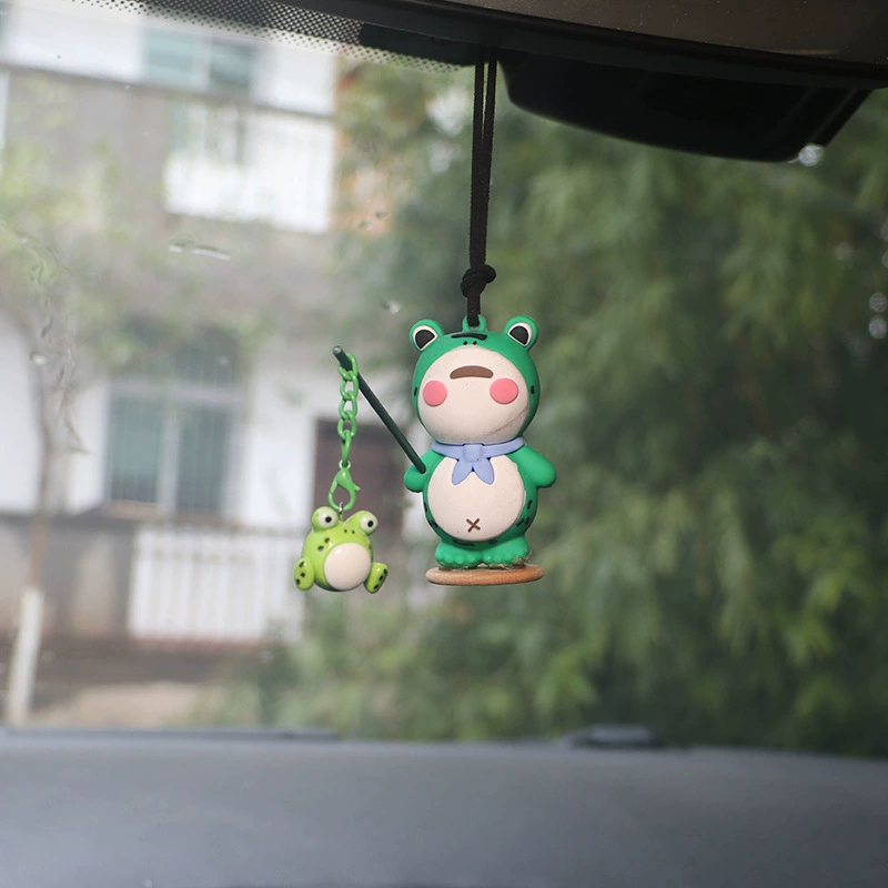 2025 новая автомобильная подвеска сеть красная лягушка автомобильная украшение креативная лягушка продажа детенышей автомобильная декоративная подвеска