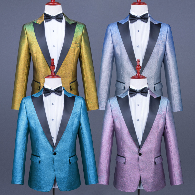 Chorus Costume Men's Suit suit Chorus Wedding Host Costume Dress Stage Suit