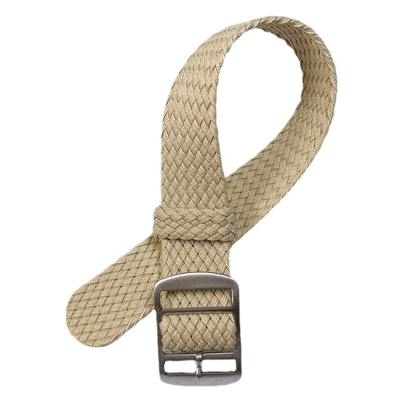Colorful Woven Belen Strap, One Long Canvas Nylon Strap 16 18 20 22mm Men's and Women's Mesh Strap