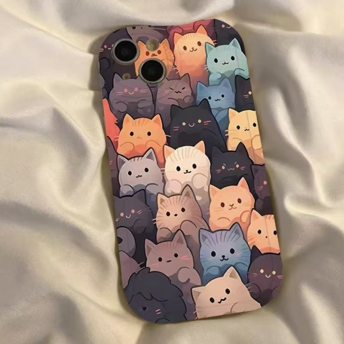 Cloud cat para iphone16promax funda para teléfono móvil lindo Apple 15pro anti-caída 14/13/nuevo 12x