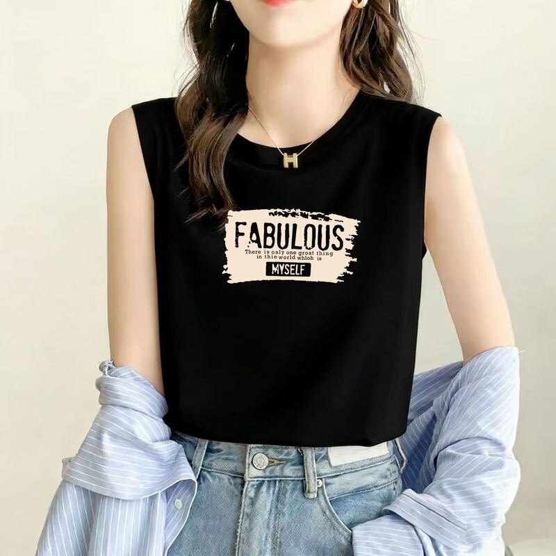 100 women's camisole tops 2026 stylish inner layer outerwear sleeveless t-shirt ins trend