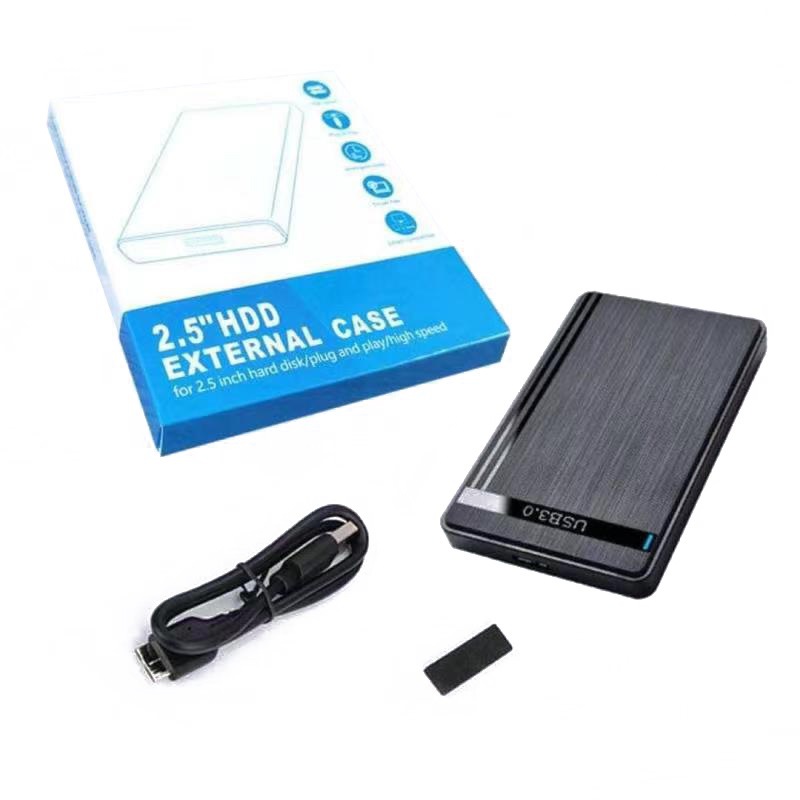 Nuevo cepillado 2,5 pulgadas caja de disco duro móvil portátil puerto serie SSD mecánico USB3.0 caja de disco duro de estado sólido