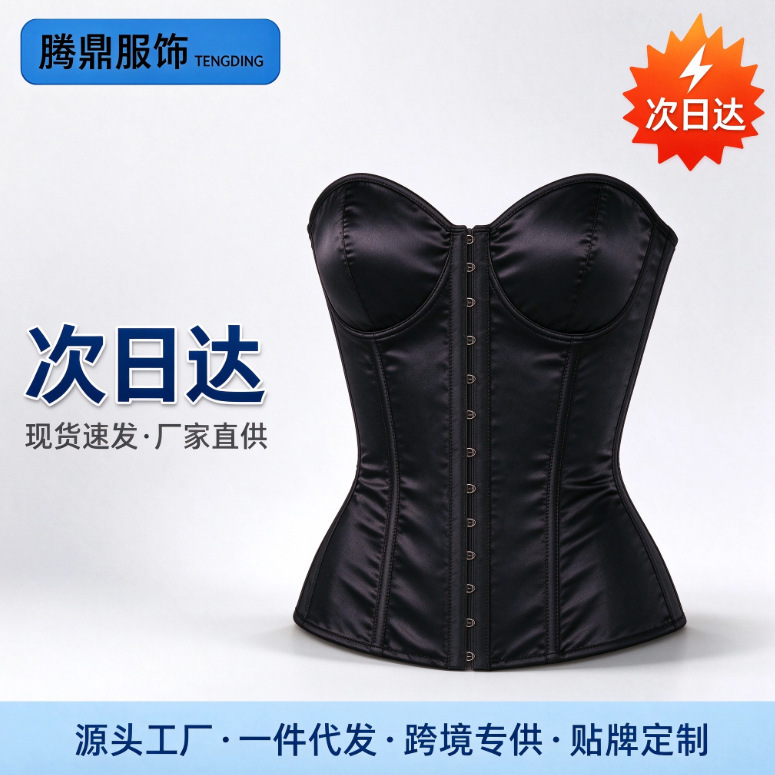 Amazon 2026 New Women's Classic Corset Solid Color Fishbone Tube Top Shapewear Top for Outerwear and Parties