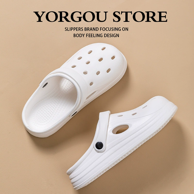 Весенние и осенние новые пещерные туфли женские на открытом воздухе носить толстую подошва, износостойкий пляж, пляж пара Баотоу холодные тапочки мужчины оптом летом