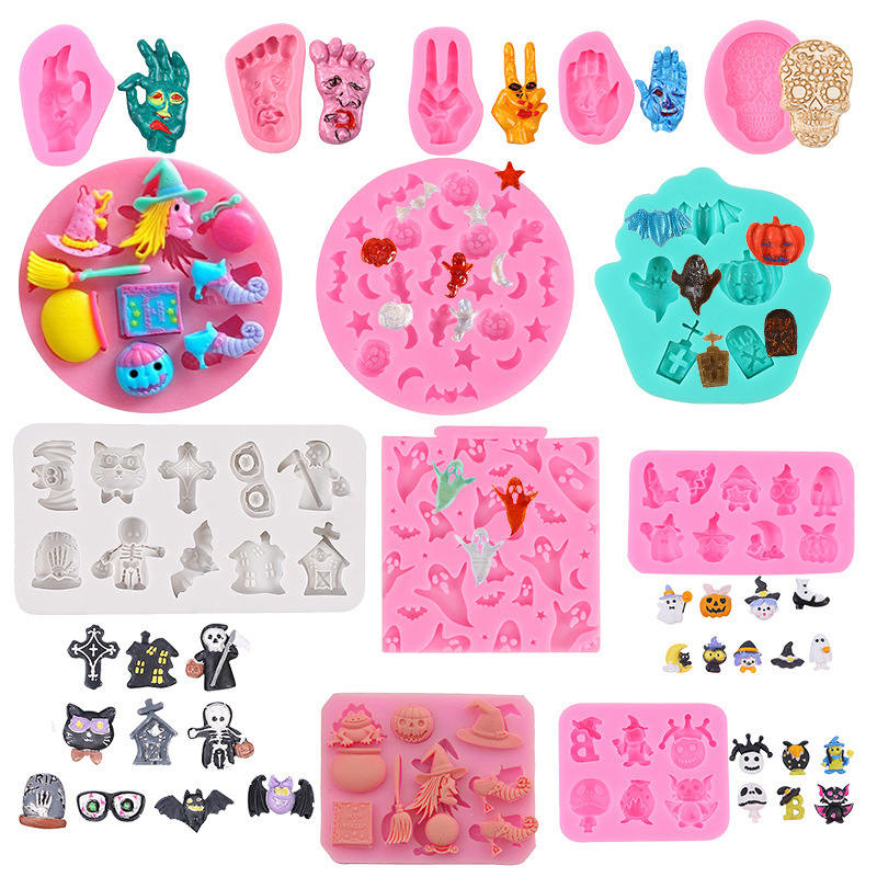Halloween Easter Witch Supplies Pumpkin Festival Fondant Cake Mold Mask DIY Baking Tools Halloween Easter Witch Supplies Pumpkin Festival Fondant Cake Mold Mask DIY Baking Tools