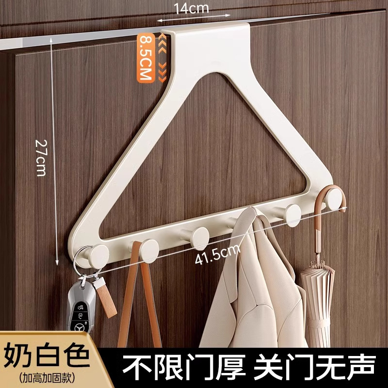 Douyinの人気のドア後ろの三角形フック、パンチングなし、玄関の壁、寝室、バスルームの洋服ラック、コートフック|undefined
