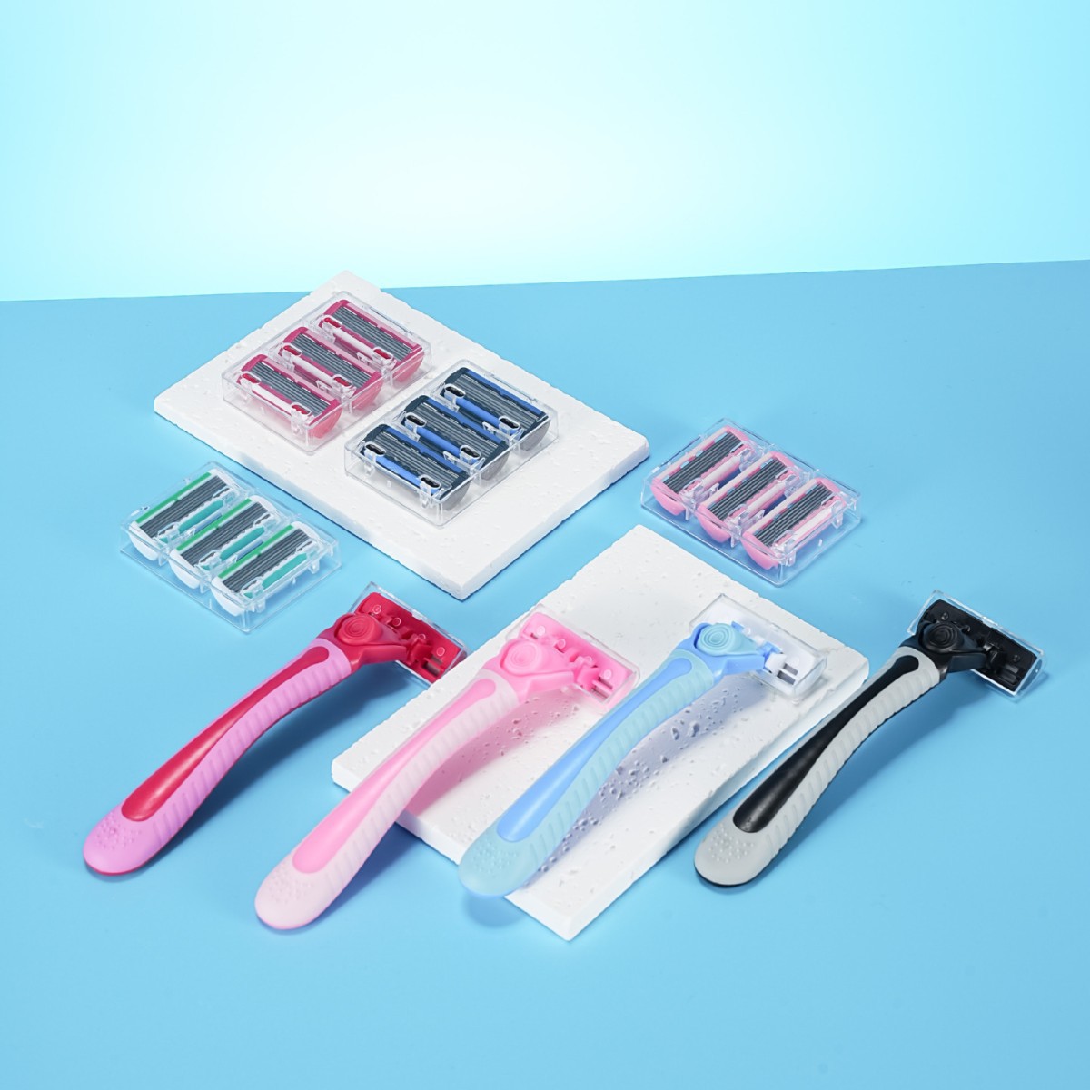 Nuevas cuchillas de afeitar de 6 capas, afeitadoras manuales para hombres, afeitadoras para mujeres, afeitadoras unisex, depilación