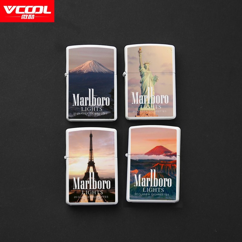 Wanbao Road Attractions World Famous Scenic Spot Lighters Creative Personalized Kerosene Lighters Cross-Border Supply