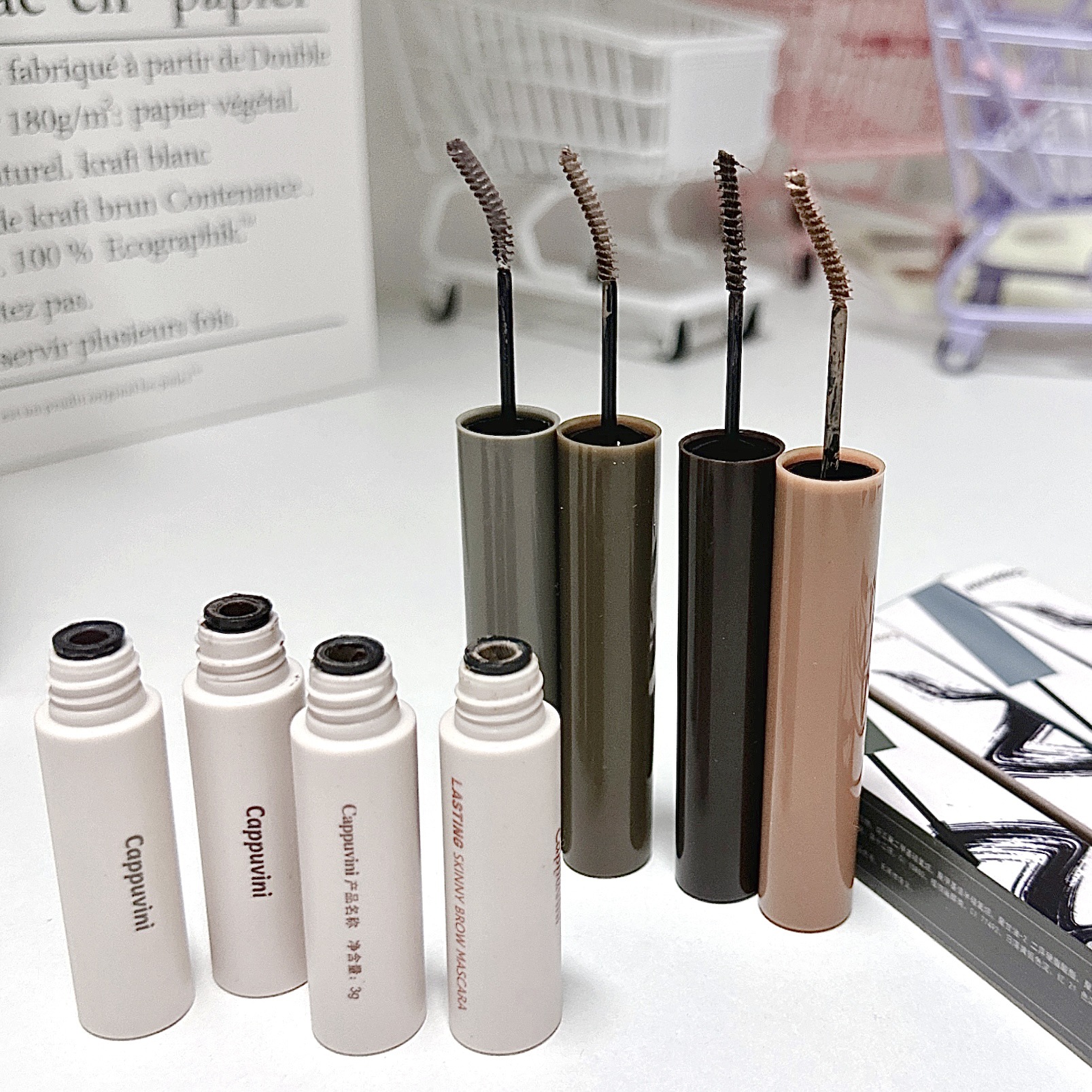Cappuvini Soft Mist Wild - Crema para Teñir Cejas, Natural, de Larga Duración, Cosméticos al por Mayor, Crema para Cejas 3D