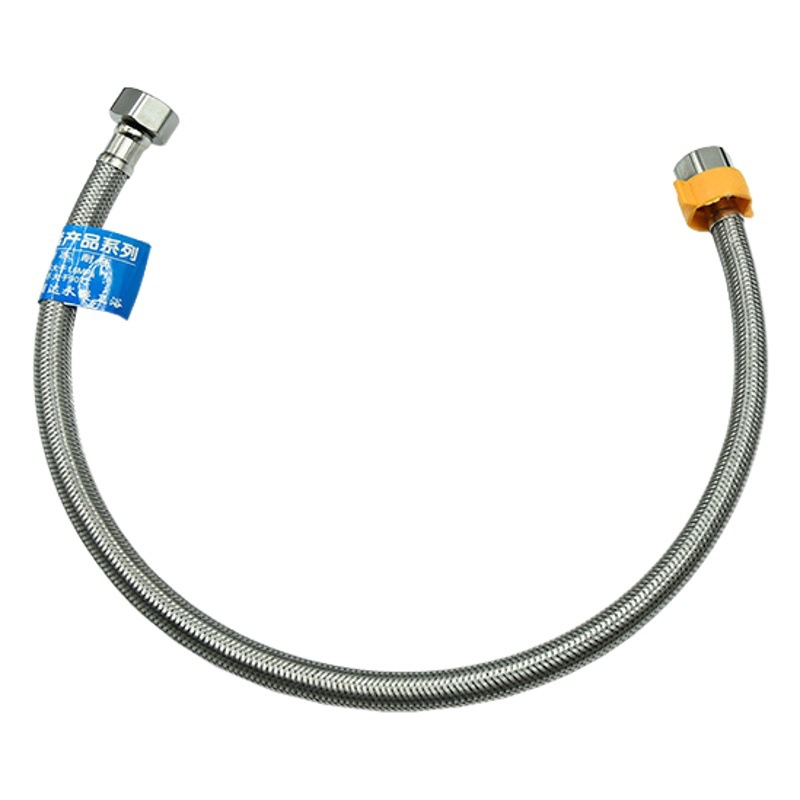 304 Stainless Steel Braided Water Inlet Hose, High-Pressure Explosion-Proof Toilet Water Heater Soft Connection, 1/2 Inch for Household Use