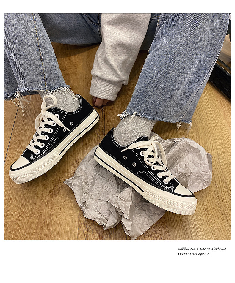 2024 canvas women's spring new low top student white board 1970s versatile casual shoes trend_voghion.com