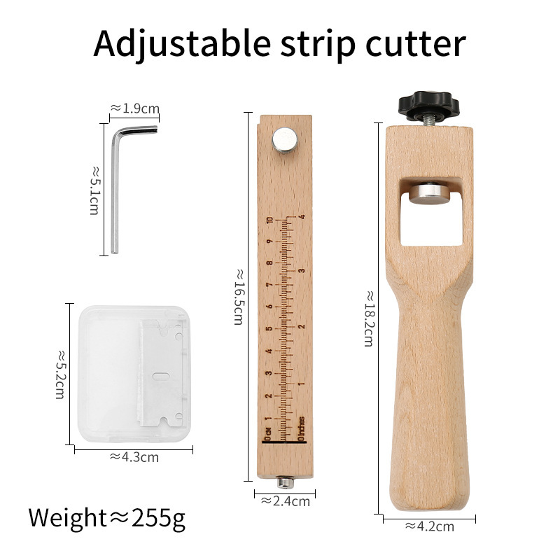 Cortador de correa con mango de madera ajustable, cortador de cuero hecho a mano, cortador de cuero, cortador de cuero, cortador de cuero