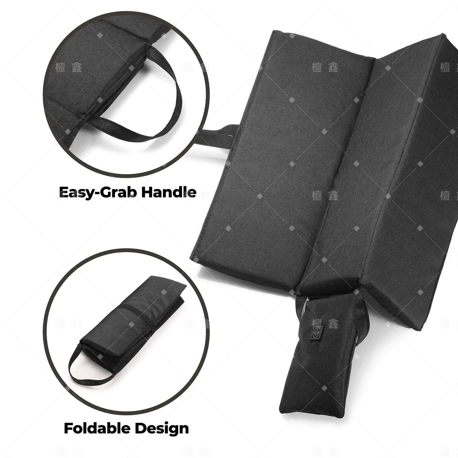 Transfronterizo Amazon al aire libre cojín de calefacción plegable fácil de transportar tres velocidades de control de temperatura para acampar