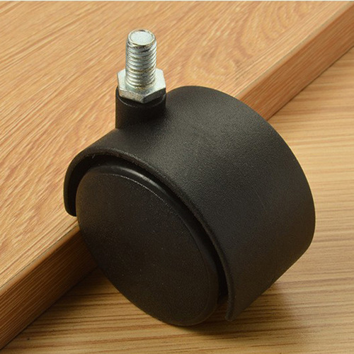 Minggu wholesale 1.5 inch M8 screw rod swivel caster plastic nylon screw thread office furniture wheel