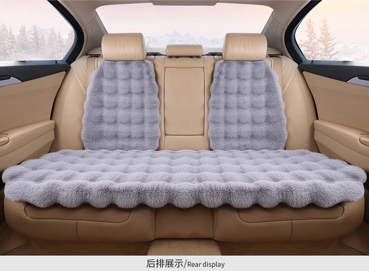 Car Cushion Winter Plush Imitation Rabbit Fur Thickened Warm Small Man Waist Imitation Wool Ins Cyber Celebrity Goddess Cushion Cover