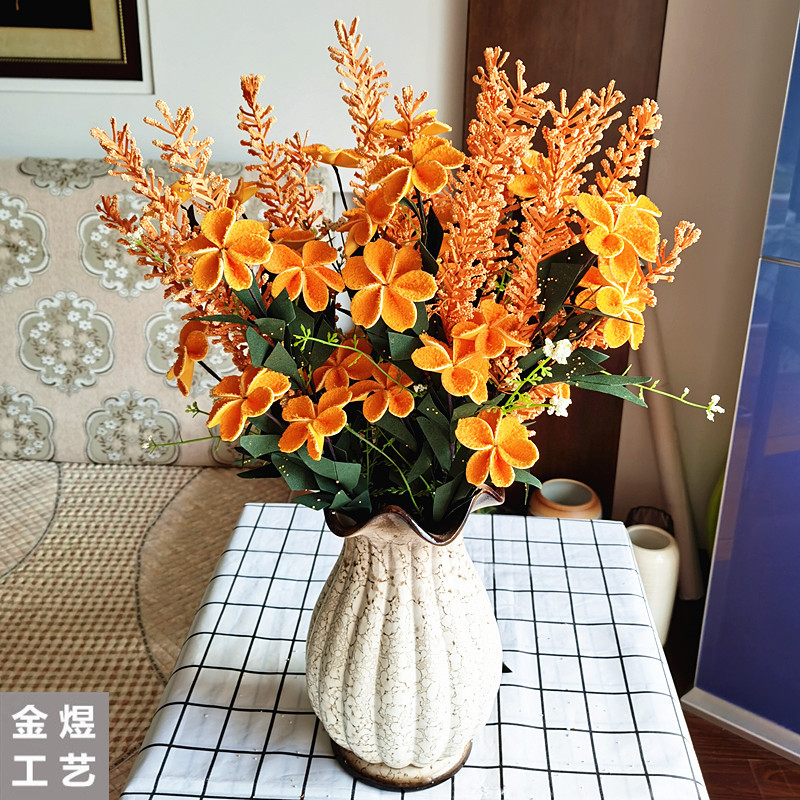 新品薰衣草蝴蝶兰 厂家批发PE韩式泡沫仿真花束 厂地货源人造假花