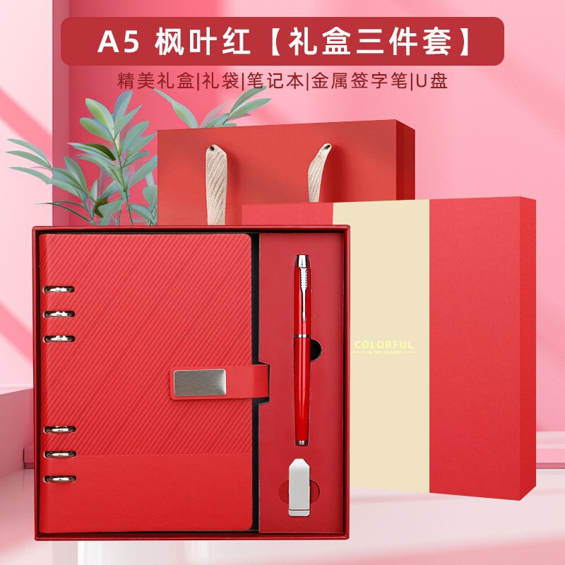 ハイエンド a5 ルーズリーフノートブックギフトボックスカスタムロゴ仕事メモ帳シンプルなビジネスオフィス会議記録|undefined