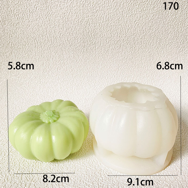 国境を越えたハロウィーンカボチャろうそくシリコン金型DIYカボチャ手作り石鹸ケーキ焙煎ろうそくカボチャ置物|undefined