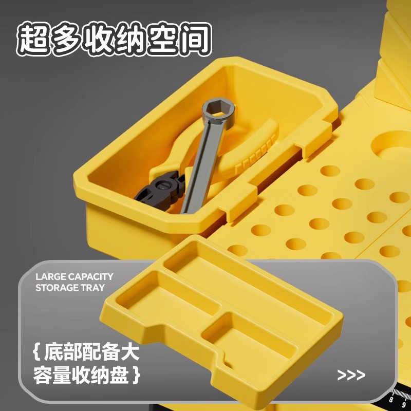 Mesa de herramientas de mantenimiento para niños, simulación de taladro eléctrico, tornillo de tornillo de ensamblaje, mesa de reparación, juego de juguetes para niños