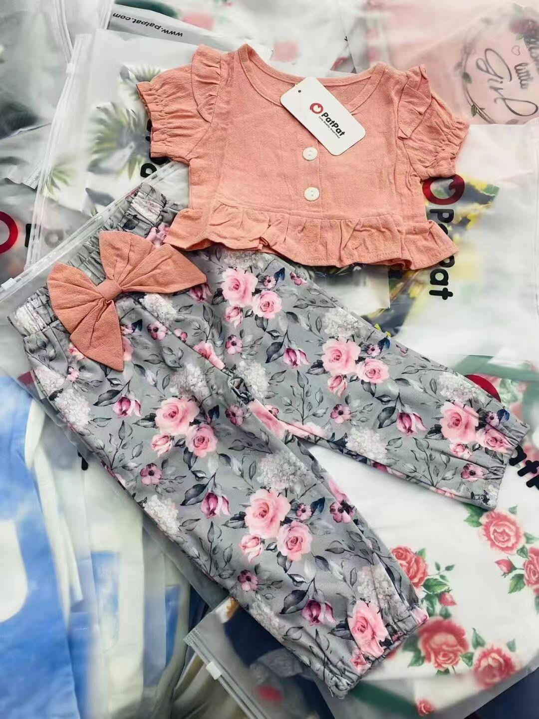 Patpat sets de ropa infantil comercio exterior miscelánea ropa infantil patpat sets transfronterizos contenedor de cola fuente al por mayor