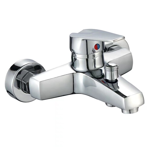 Copper triple bathtub faucet side-opening triple mixing faucet concealed shower shower mixing valve copper Mingjia triple