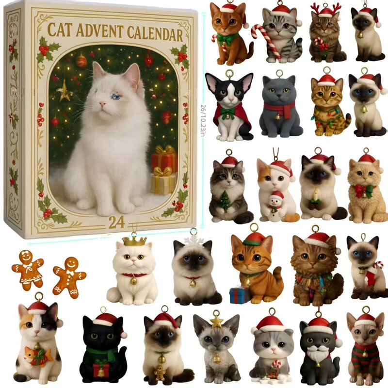 跨境新品 Cat Lovers Advent Calendar 2025猫爱好者日历|undefined
