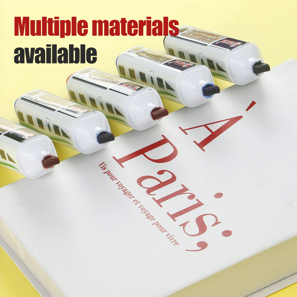 Transfronterizos calientes de tres colores de gran cabeza de marcado de secado rápido caja impermeable de gran capacidad de aceite de cabeza plana marcado al por mayor