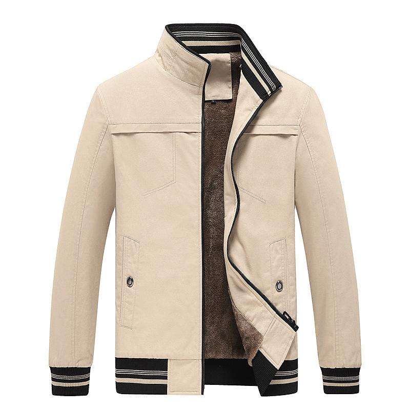 Cross-Border Men's foreign trade 2022 autumn and winter New velvet padded winter windproof warm collar cotton jacket Cross-Border Men's foreign trade 2022 autumn and winter New velvet padded winter windproof warm collar cotton jacket