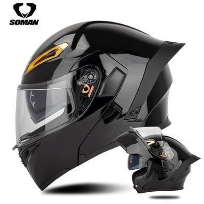 Motosiklet kaskı (dəbilqə) for Men and Women - bright-black-s