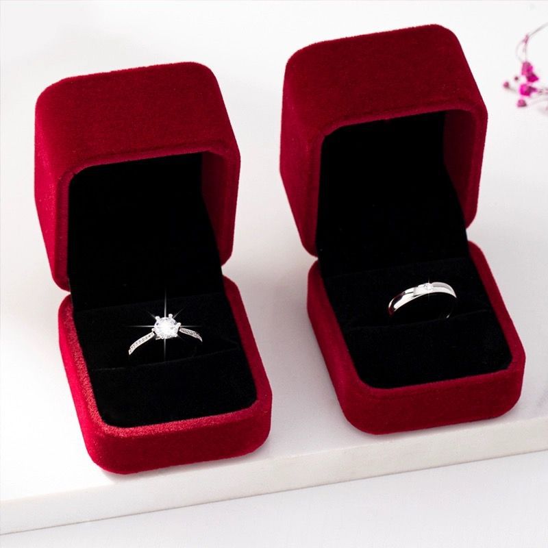 Wedding Live Ring Luxury Wedding Real Diamond Ring for Men and Women A Pair of Opening Adjustable Proposal Ring Props