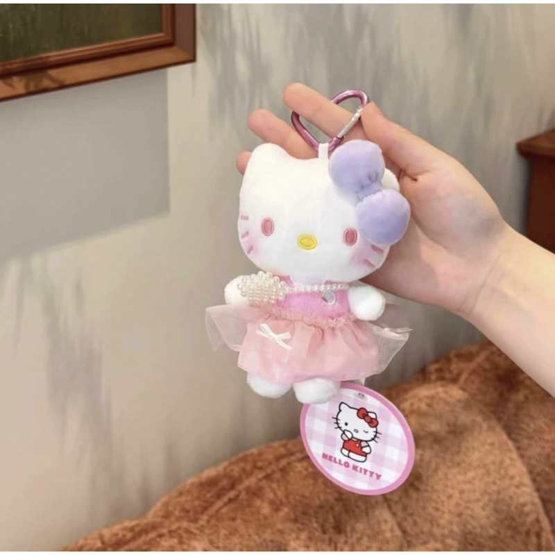 Sanrio, hello kitty, подлинная классическая мультяшная плюшевая кукла, сумка, упаковка, брелок