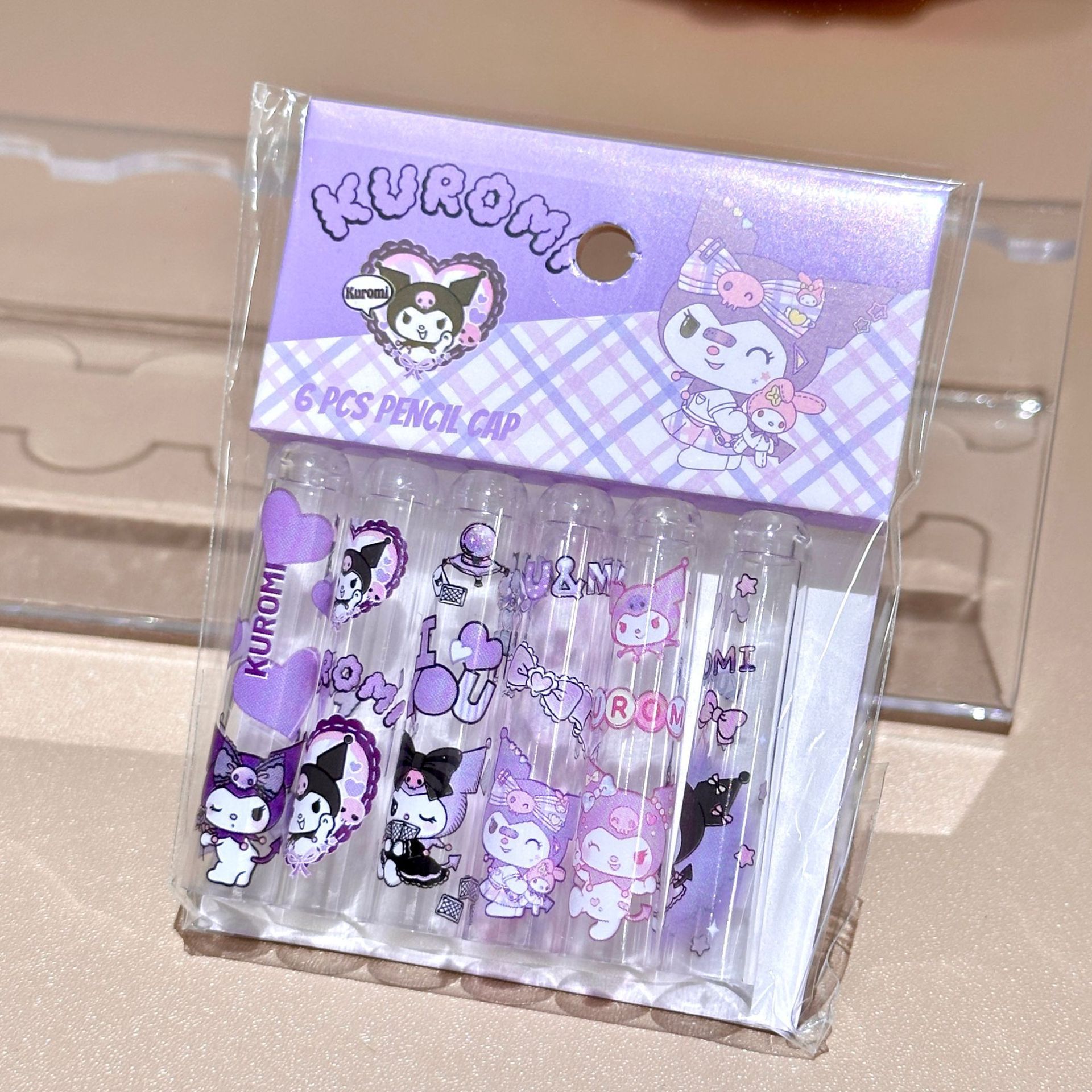 Kuromi Pencil Cap Student Cartoon Cute Super Cute Creative Pencil Cap Pen Cover Kindergarten Pencil Cover Protective Cover