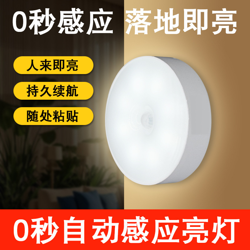 Led Smart Night Light Bedside Human Body Sensor Corridor Charging Home Dormitory Aisle Light Wireless Home Night Light Led Smart Night Light Bedside Human Body Sensor Corridor Charging Home Dormitory Aisle Light Wireless Home Night Light