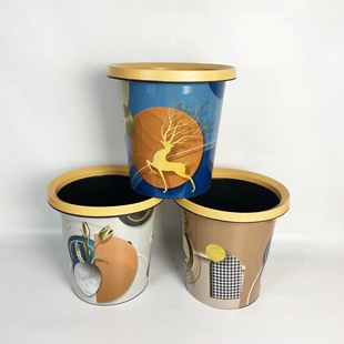 Pressure ring mixed plastic trash can