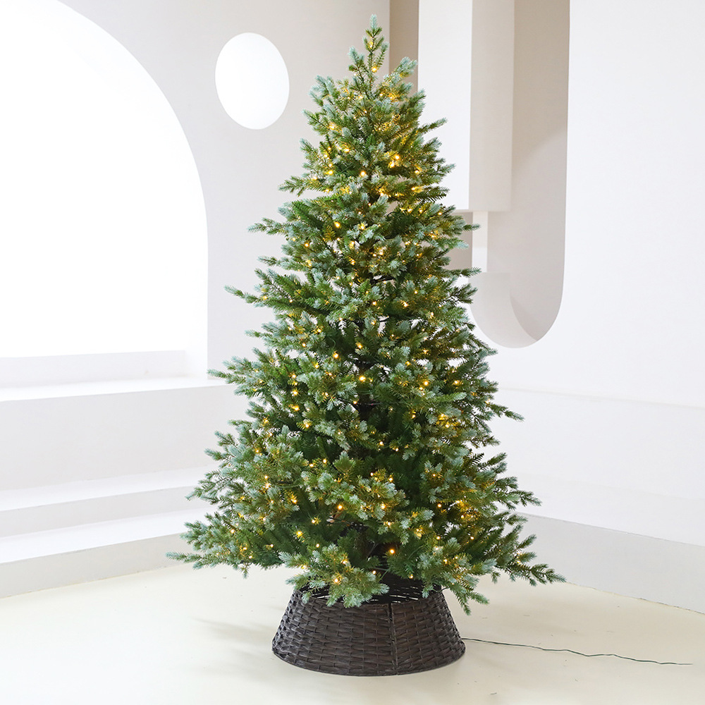 Decoraciones de Navidad 1,5/1,8/2,1 árbol de Navidad PE cifrado árbol decorativo luces LED tienda adornos de la ventana