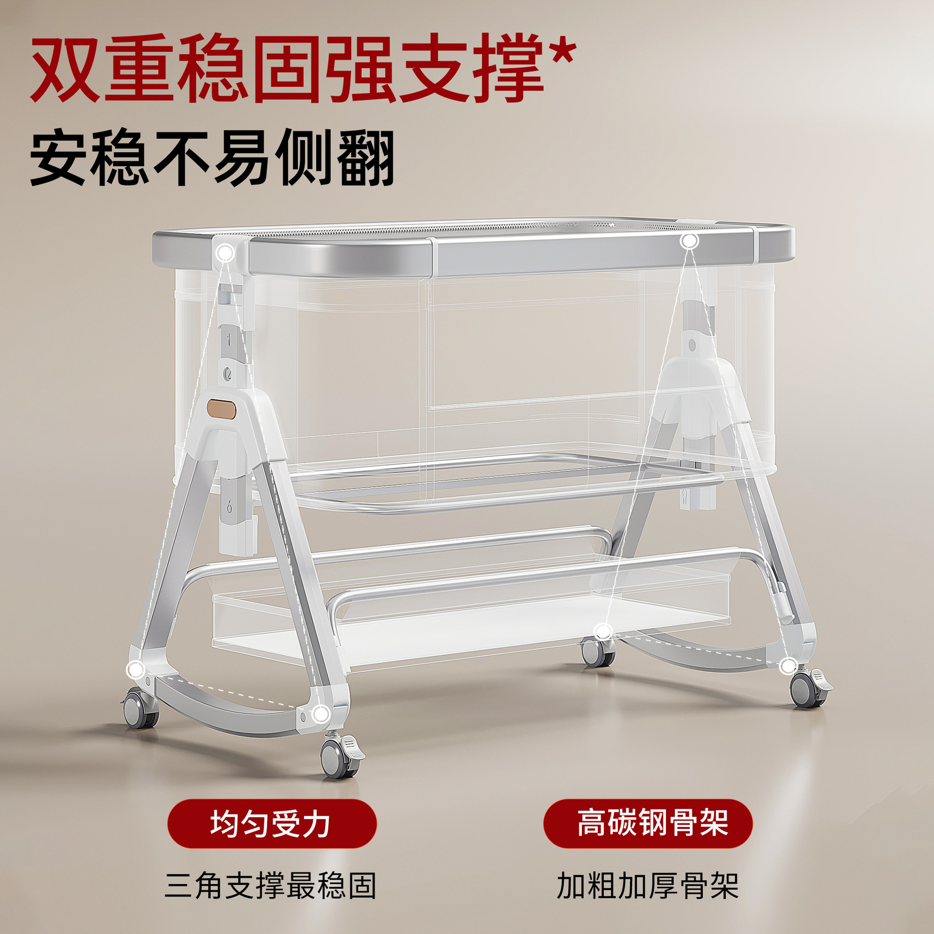 Cama de aleación de aluminio móvil portátil cuna cama plegable multifuncional bb cama recién nacida cama de empalme