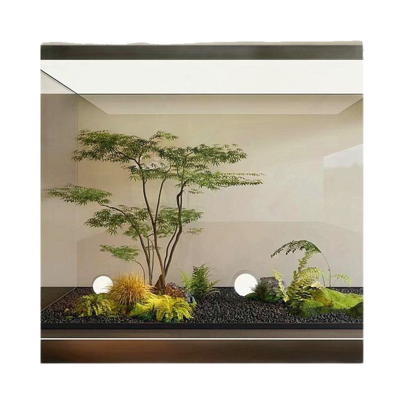 緑の植鶏の爪のカエデの偽のカエデの木の造景のショーウインドーのデパートの茶室のバイオニックの植物の装飾の景観の置物のスーツをシミュレーションします。|undefined