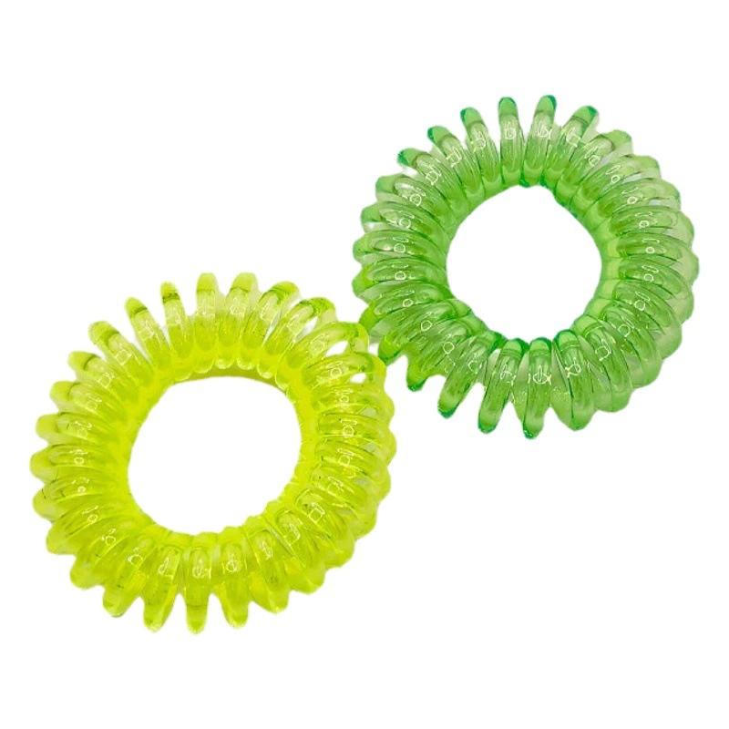 Прозрачные разноцветные резинки для волос из телефонного провода, детские аксессуары для волос, резинки для причесок, аксессуары для волос, оптовая продажа телефонного провода из Иу для трансграничной торговли